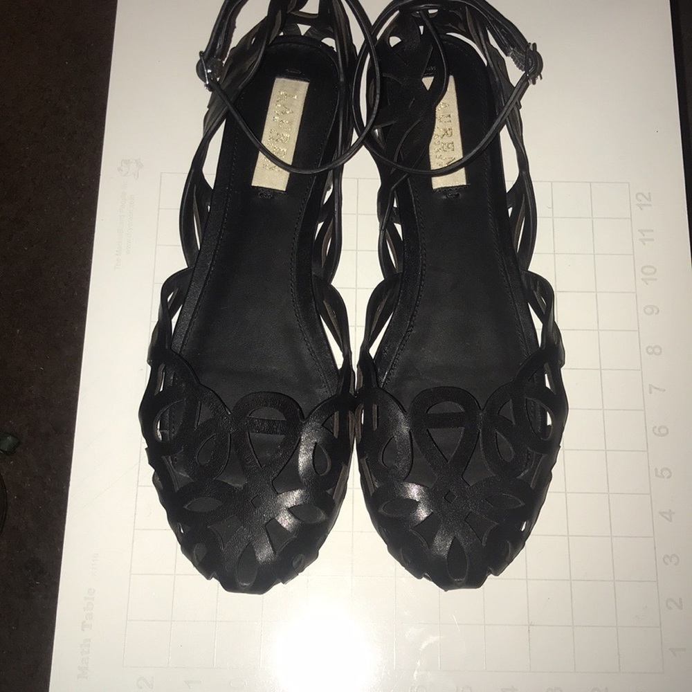 Lauren by Ralph Lauren Laser Cut Ankle Strap Shoes